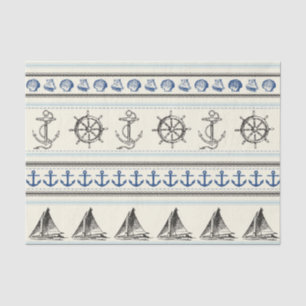 Sailing Anchor Nautical Rope Knot Tissue Paper