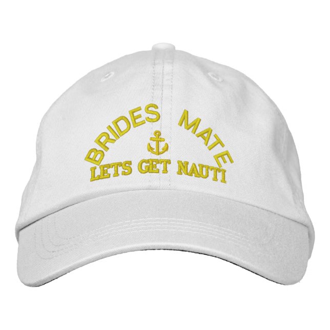 Sailing anchor themed bachelorette party embroidered hat (Front)