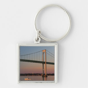 Sailing and leaving New Port Road Island Keychain