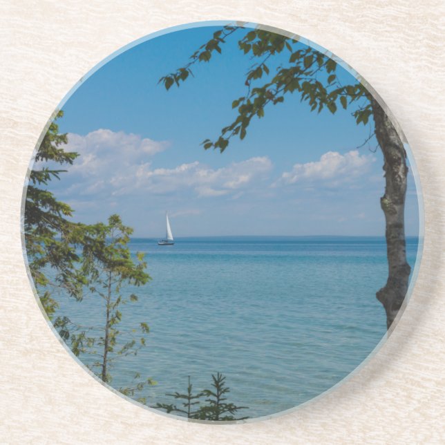 Sailing At Mackinac Coaster (Front)