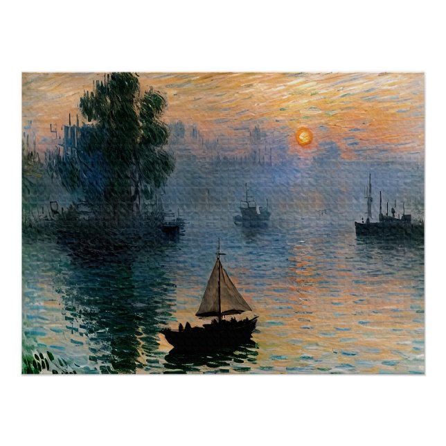 Sailing at Sunrise Poster (Front)