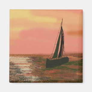 Sailing at Sunset Magnet