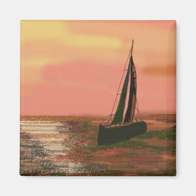 Sailing at Sunset Magnet (Front)