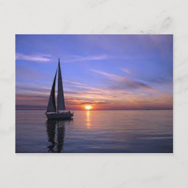 Sailing at Sunset Postcard (Front)