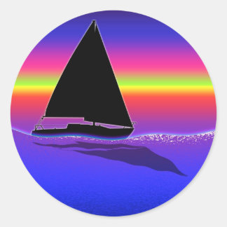 Sailing at Sunset Sticker