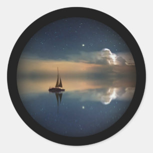 Sailing Away to the Clouds  Classic Round Sticker