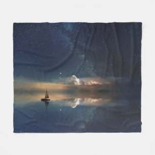 Sailing Away to the Clouds Fleece Blanket