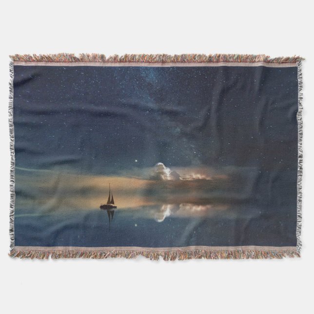 Sailing Away to the Clouds  Throw Blanket (Front)