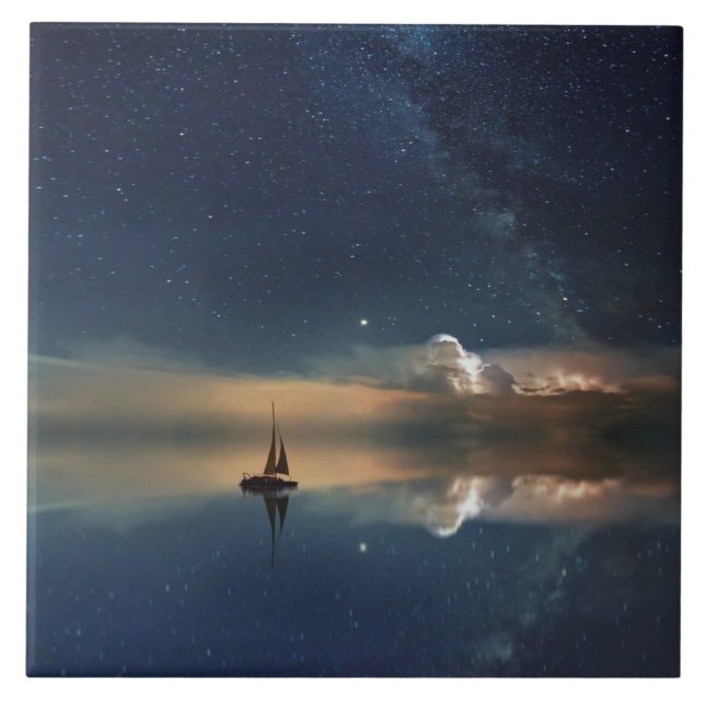 Sailing Away to the Clouds  Tile (Front)