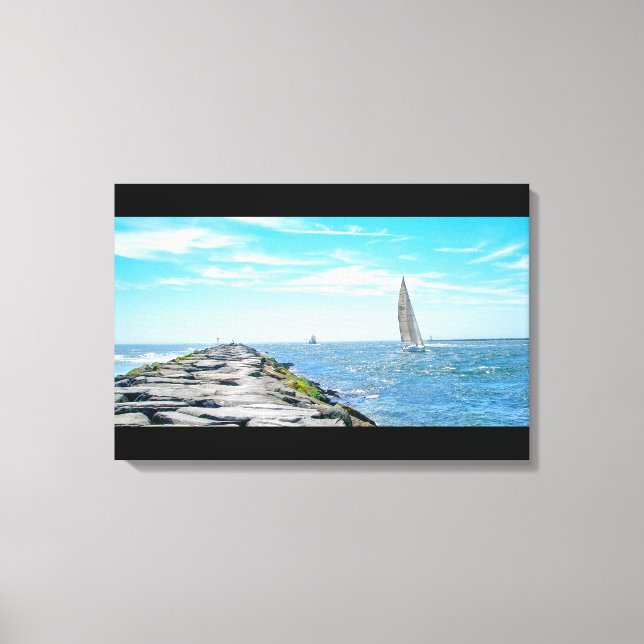 Sailing Barnegat Inet in Summer Canvas Print (Front)