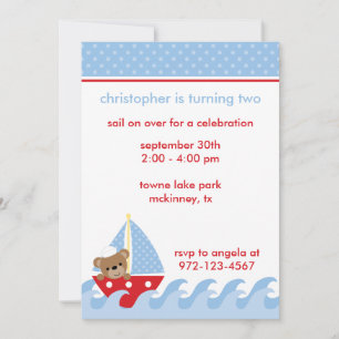 Sailing Bear Invitation