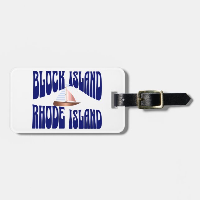 Sailing Block Island Luggage Tag (Front Horizontal)
