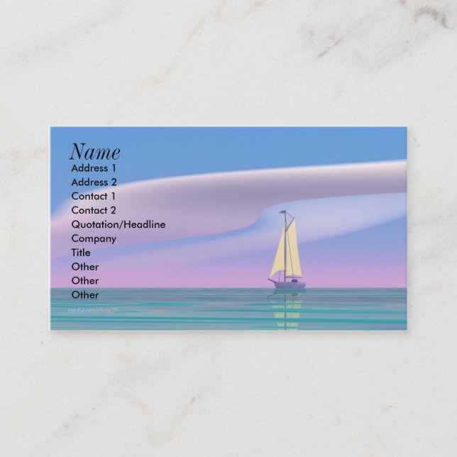 Sailing Blue Business Card (Front)