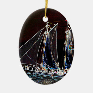 Sailing Boat- Abstract Photograph Ceramic Ornament