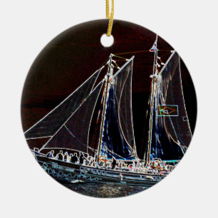 Sailing Boat- Abstract Photograph Ceramic Ornament
