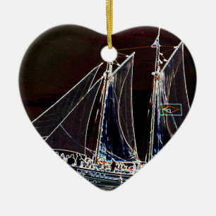 Sailing Boat- Abstract Photograph Ceramic Ornament