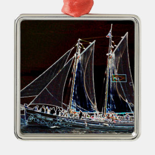 Sailing Boat- Abstract Photograph Metal Ornament