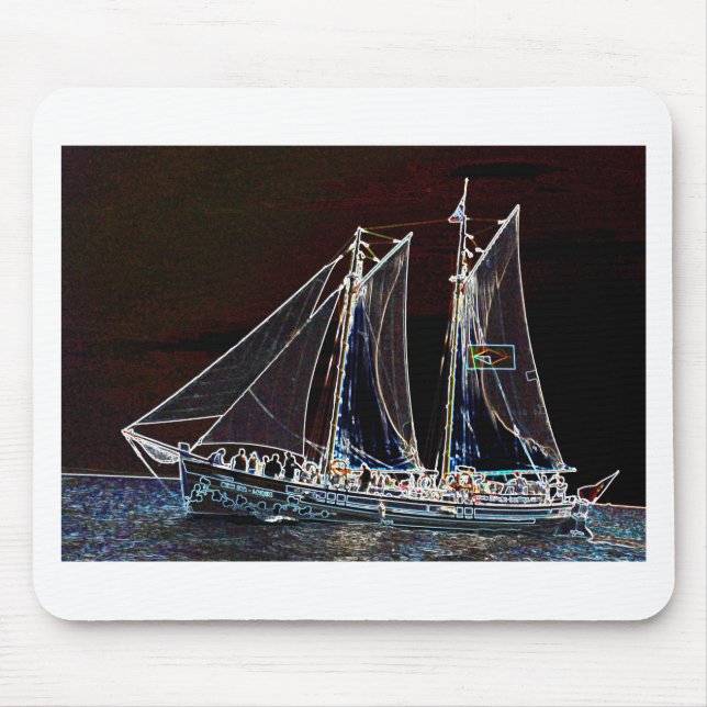 Sailing Boat- Abstract Photograph Mouse Pad (Front)