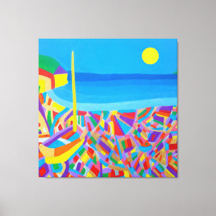 Sailing Boat by the Sea-Stretched Canvas Print