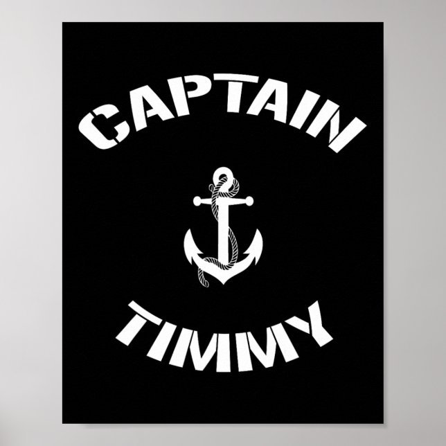 Sailing Boat Captain Timmy Personalized Boating Na Poster (Front)