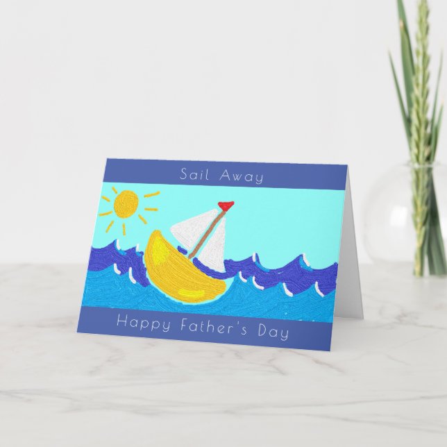 Sailing Boat Father's Day Card (Front)
