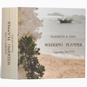 Sailing Boat Flowers Beach Binder
