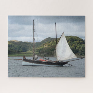 Sailing Boat in Loch Crinan, Scotland Jigsaw Puzzle