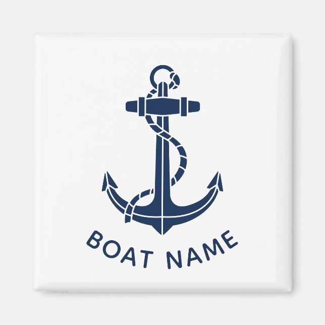 Sailing Boat Name Anchor Cruise Trip Swag Custom Magnet (Front)