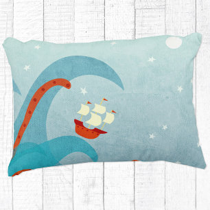 Sailing Boat Nautical Accent Pillow