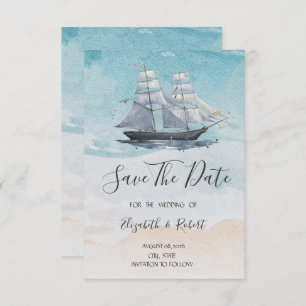 Sailing Boat Nautical Save The Date