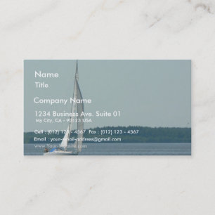 Sailing Boat On Water Business Card