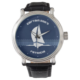 Sailing Boat with customizable Text Watch