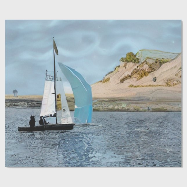 SAILING BOAT WRAPPING PAPER (Flat)