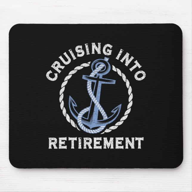 Sailing Boating Vacation Cruising Into Retirement  Mouse Pad (Front)