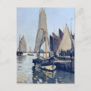 Sailing Boats at Honfleur by Claude Monet Postcard
