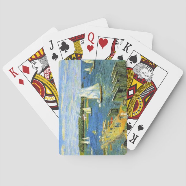 Sailing Boats at Mahone Bay in Canada Playing Cards (Back)