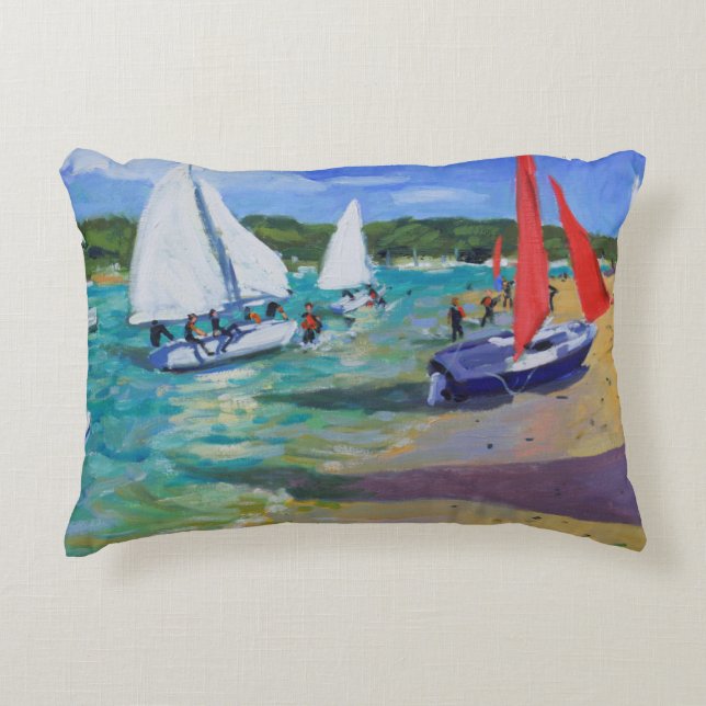Sailing Boats Decorative Pillow (Front)