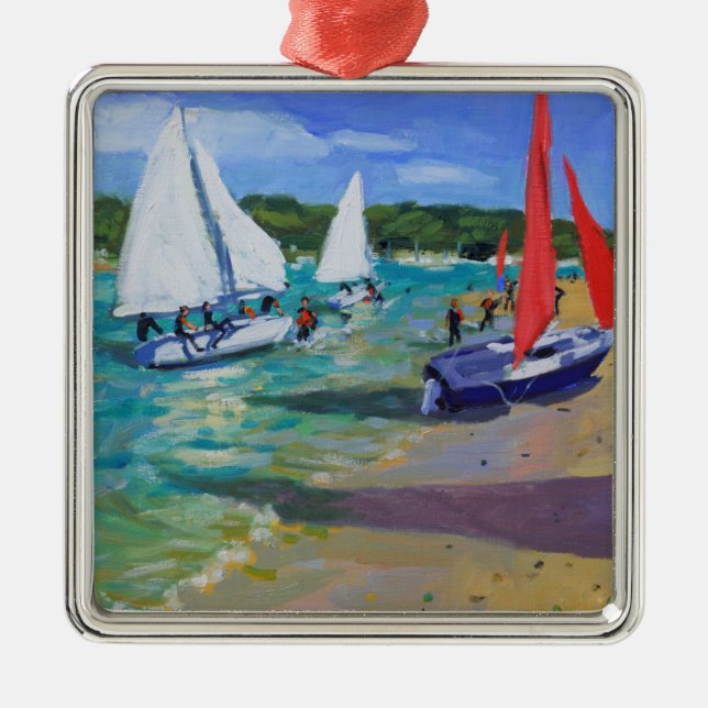 Sailing Boats Metal Ornament (Front)