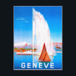 Sailing boats on Geneva lake, Switzerland, vintage Postcard<br><div class="desc">Perfect image for your new print design. It could be a nice present or "final touch" for decorating home.</div>