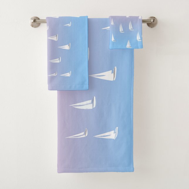 Sailing Boats on the Ocean  Bath Towel Set (Insitu)