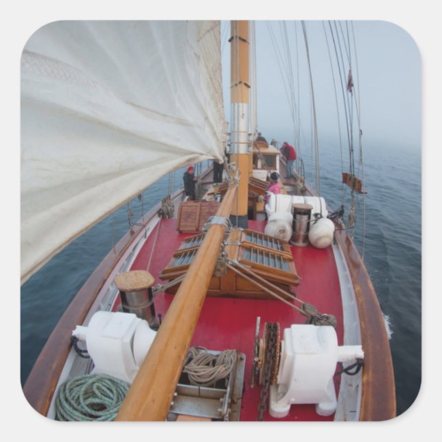 Sailing Boundary Pass Square Sticker (Front)