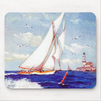 Sailing By The Lighthouse by Albert B. Marks Mouse Pad