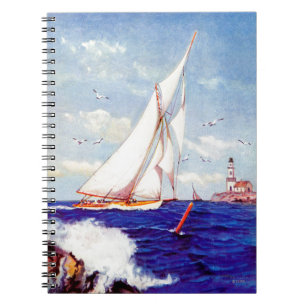 Sailing By The Lighthouse by Albert B. Marks Notebook