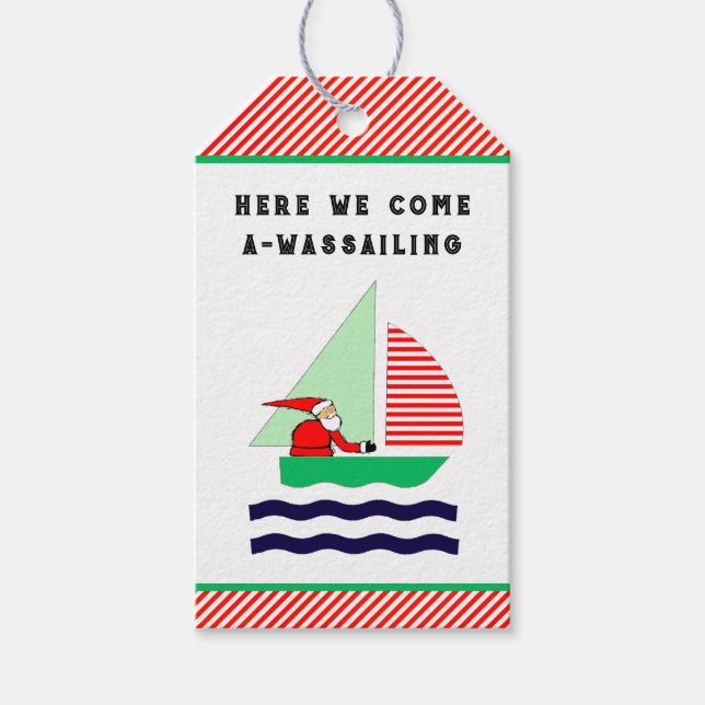 Sailing Christmas Gift Tags (Front)
