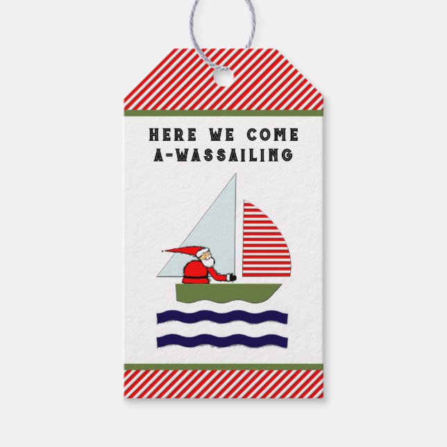 Sailing Christmas Gift Tags (Front)