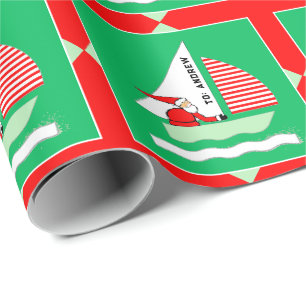 Sailing Christmas Gift Wrapping Paper