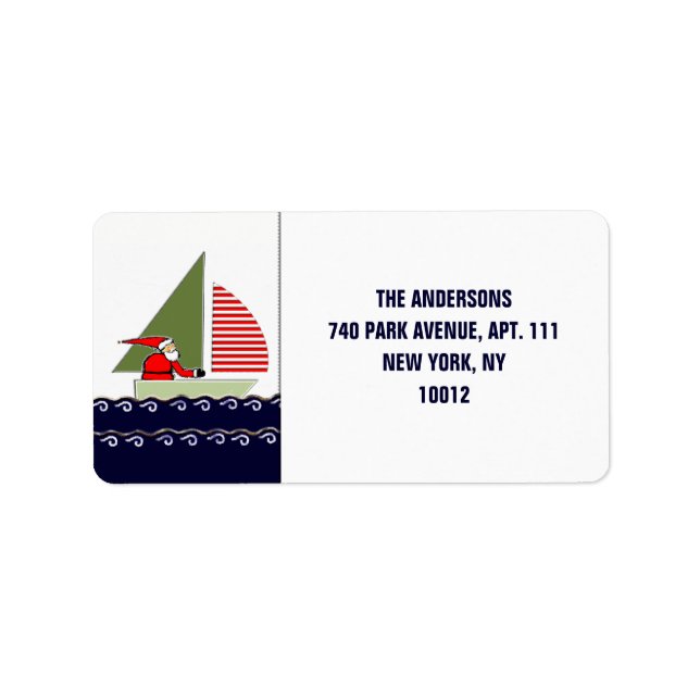 Sailing Christmas Label (Front)
