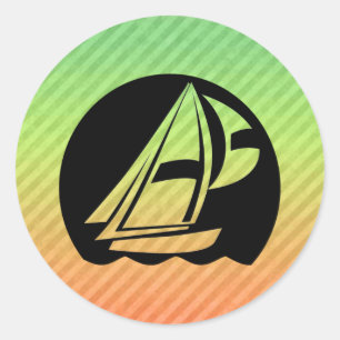Sailing Classic Round Sticker