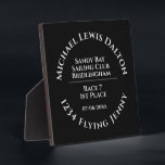 Sailing Club Trophy Plaque<br><div class="desc">A plaque to commemorate a Sailing Club Competituin. Personalise to include name,  Sailing Club,  yacht,  and date. Unique memento of a special achievement.</div>