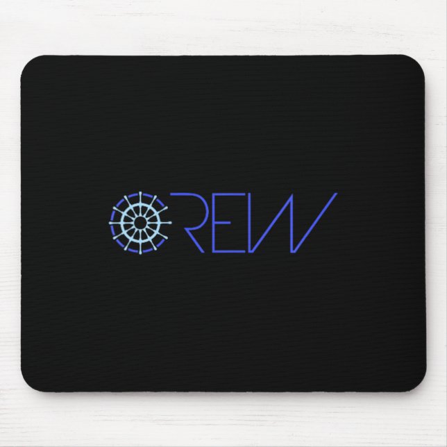 Sailing Crew Sailing Team Ship Steering Wheel Text Mouse Pad (Front)
